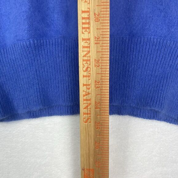 Minali Sweater Womens Small Blue Angora Hand Embroidered Lightweight Pullover - Picture 6 of 8